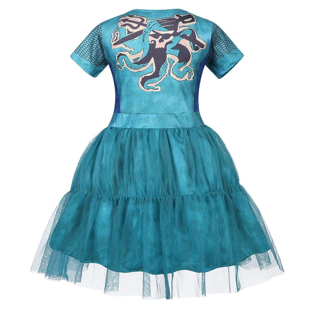 Kids Uma Costume Tulle Mesh Princess Dress Girls Halloween Dress Up Outfit 2 Kids Uma Costume Tulle Mesh Princess Dress Girls Halloween Dress Up Outfit - Image 2