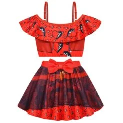 Girls Princess Red Swimsuit Red Offshoulder Tops Skirt And Swimming Cap For Beach Vacation -Children Toys Sale jpg 83d7b134 eaee 4009 87e0 56008238dccd