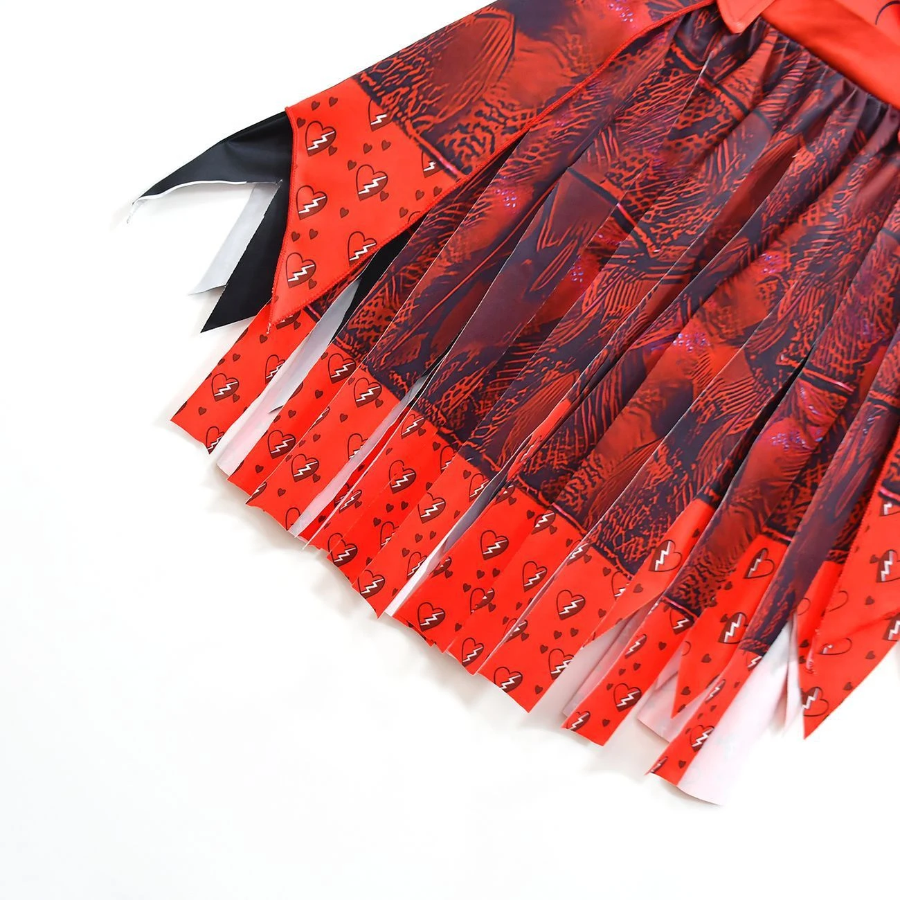 Girls Princess Red Costume Tassel Red Long Sleeve Dress Wig And Accessories For Halloween Carnival 5 Girls Princess Red Costume Tassel Red Long Sleeve Dress Wig And Accessories For Halloween Carnival - Image 5