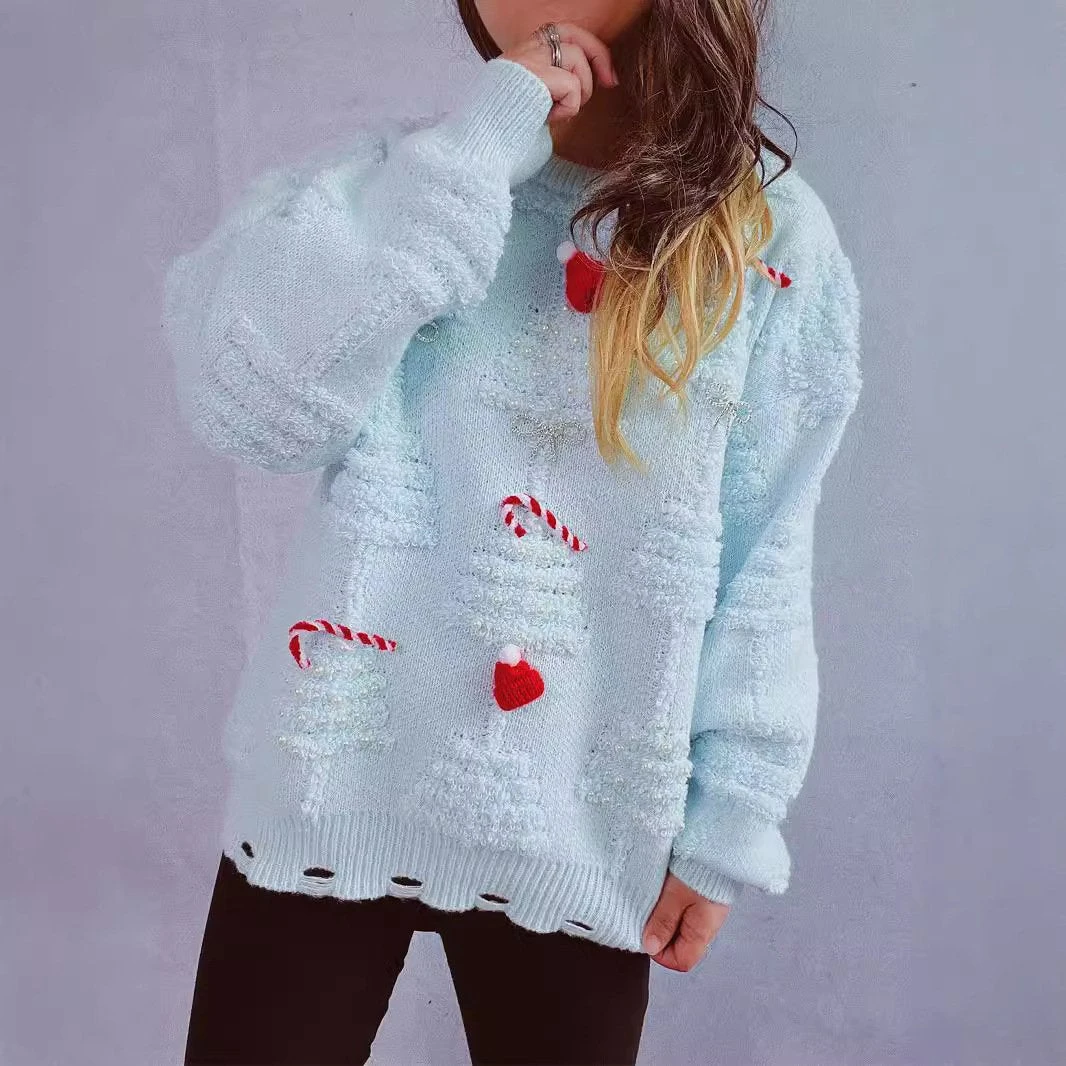 Female Christmas Sweater Warm Xmas Party Outfit Cute Holiday Costume For Women 6 Female Christmas Sweater Warm Xmas Party Outfit Cute Holiday Costume For Women - Image 6