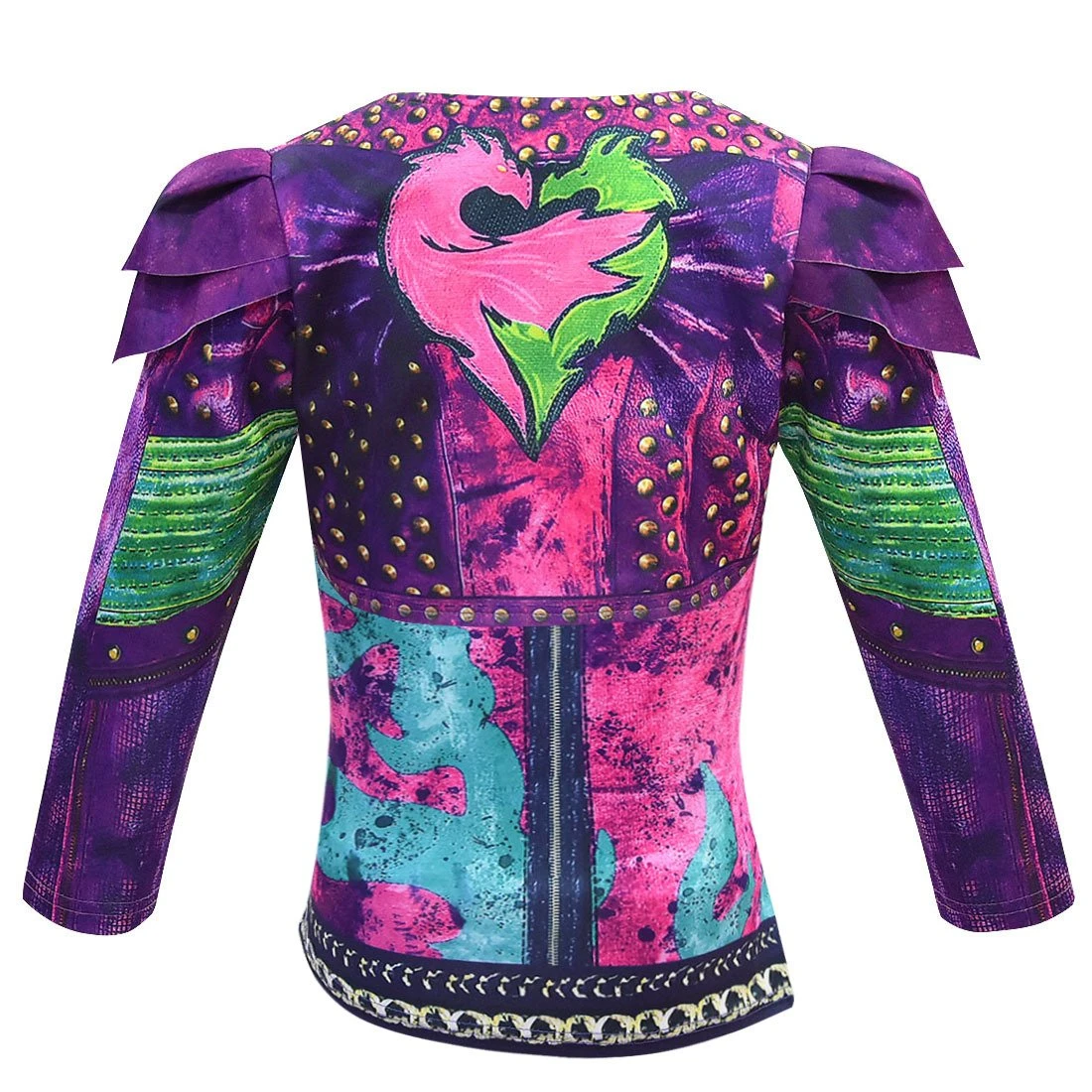 Kids Dragon Queen Outfit Girls Mal Vest Tops Pants And Wigs Full Set For Halloween Carnival 9 Kids Dragon Queen Outfit Girls Mal Vest Tops Pants And Wigs Full Set For Halloween Carnival - Image 9