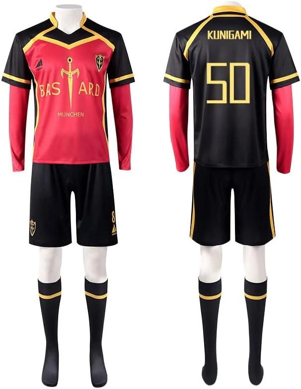 Adult Michael Kaiser Football Jersey Bastard Team Uniform Ness Cosplay Costume 12 Adult Michael Kaiser Football Jersey Bastard Team Uniform Ness Cosplay Costume - Image 12