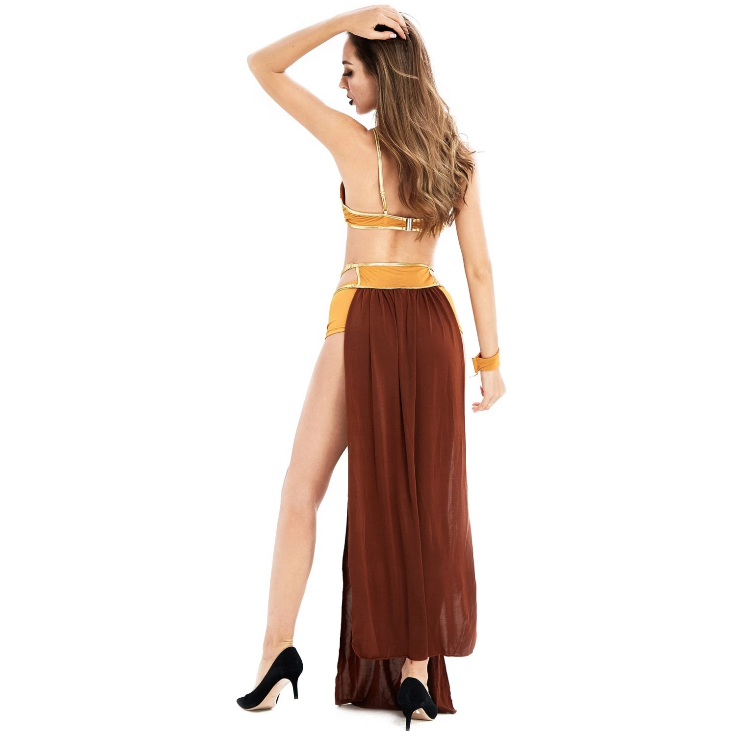 Slave Leia Bikini Princess Gold Leia Bikini Outfit Women Halloween Costume 2 Slave Leia Bikini Princess Gold Leia Bikini Outfit Women Halloween Costume - Image 2