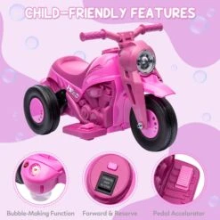 6V Electric Ride-On Bubble Motorcycle For Kids 3-Wheeled Electric Bike With Big Headlight & Music 17 6V Electric Ride-On Bubble Motorcycle For Kids 3-Wheeled Electric Bike With Big Headlight & Music -Children Toys Sale jpg c4b9270b 69ae 4591 ad5c d48bb23b875e