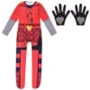 Kids The Rise Of Red Jumpsuit And Gloves Suit Girls Princess Red Costume And Wig For Cosplay