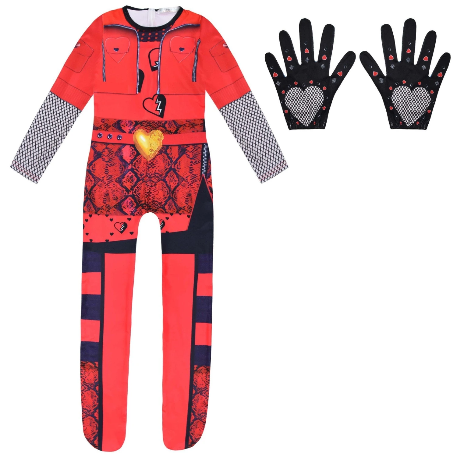 Kids The Rise Of Red Jumpsuit And Gloves Suit Girls Princess Red Costume And Wig For Cosplay 1 Kids The Rise Of Red Jumpsuit And Gloves Suit Girls Princess Red Costume And Wig For Cosplay