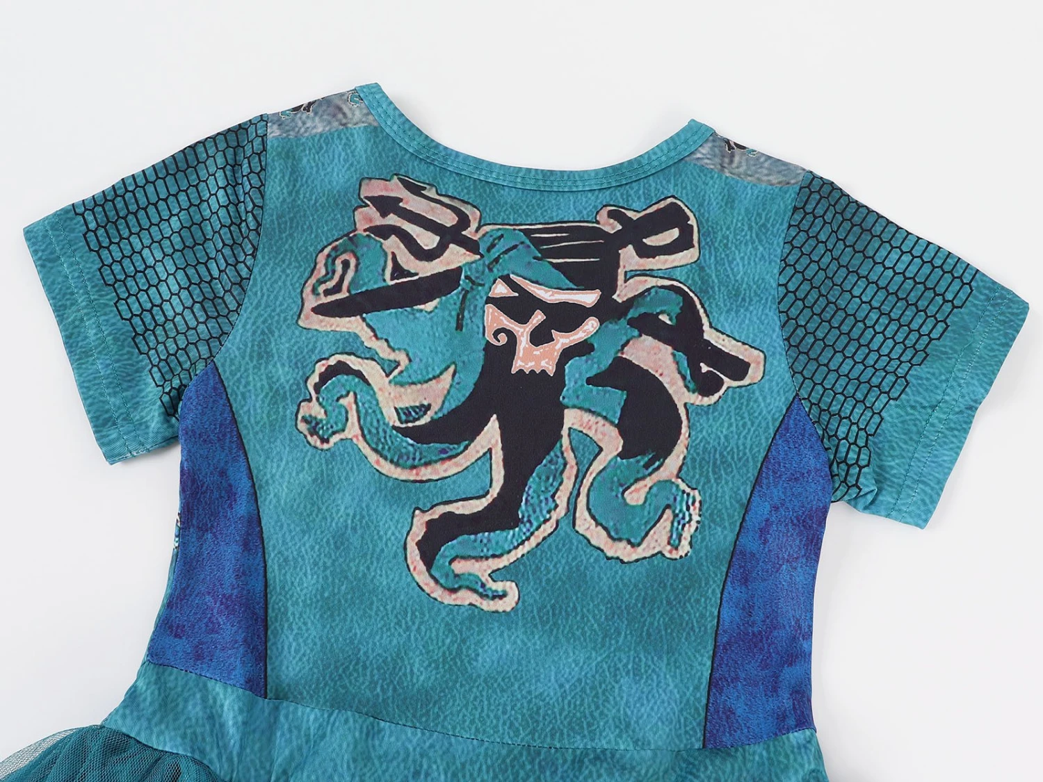 Kids Uma Costume Tulle Mesh Princess Dress Girls Halloween Dress Up Outfit 5 Kids Uma Costume Tulle Mesh Princess Dress Girls Halloween Dress Up Outfit - Image 5