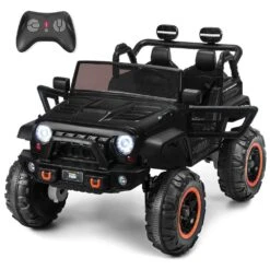 24V 2-Seater Kids Ride-On Truck Electric Toy Car With Remote Control Music LED Lights For Ages 3-8