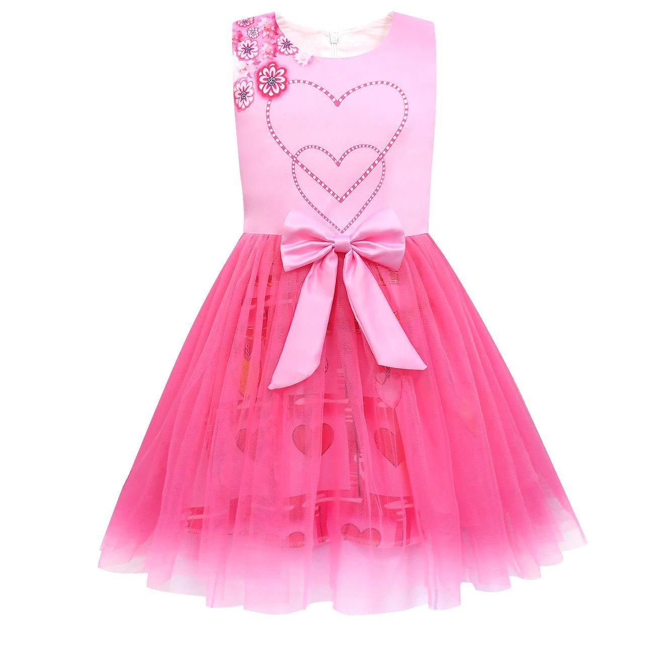 Girls The Queen Of Hearts Dress Pink Princess Bridget Halloween Costume With Accessories 2 Girls The Queen Of Hearts Dress Pink Princess Bridget Halloween Costume With Accessories - Image 2