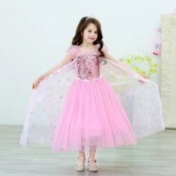 Kids Pink Elsa Dress Summer Party Dress Birthday Dress Up For Girls 3T-10 Years -Children Toys Sale jpg fa6b8f14 cdb0 436b ac81 956793229784