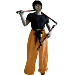 Adult Toji Fushiguro Cosplay Outfit Black JJK Costume Shirt Pants With Belt Cosplay Full Set -Children Toys Sale jujutsu kaisen cosplay costume 10