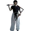 Adult Toji Fushiguro Cosplay Outfit Black JJK Costume Shirt Pants With Belt Cosplay Full Set