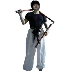 Adult Toji Fushiguro Cosplay Outfit Black JJK Costume Shirt Pants With Belt Cosplay Full Set