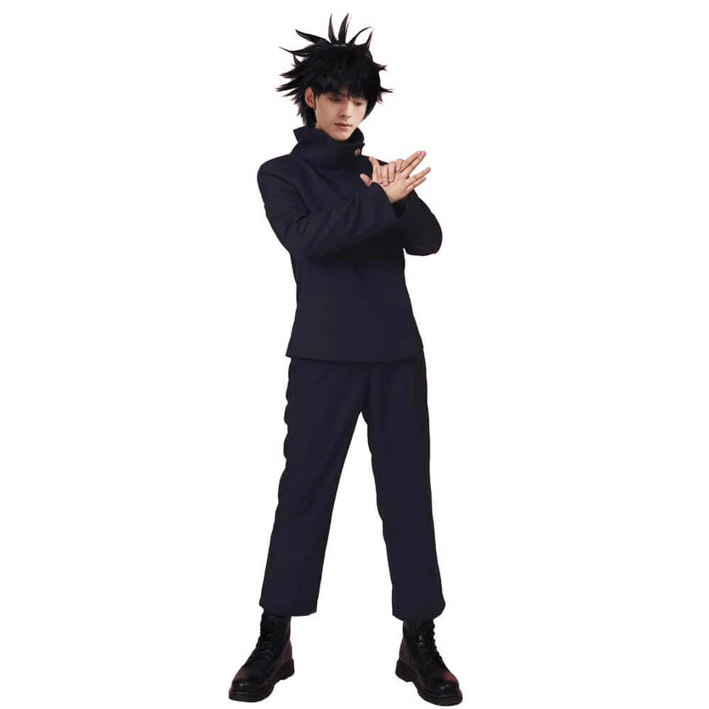 Men Megumi Fushiguro Outfit Black JJK Cosplay Costume Jacket And Pants Suit 1 Men Megumi Fushiguro Outfit Black JJK Cosplay Costume Jacket And Pants Suit