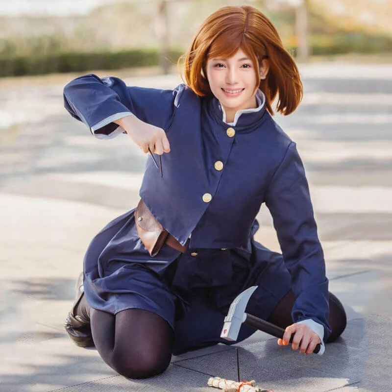 Adult JJK Gojo Costume Fushiguro Yuji Nobara Halloween Cosplay Uniform Full Set 9 Adult JJK Gojo Costume Fushiguro Yuji Nobara Halloween Cosplay Uniform Full Set - Image 9