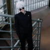 Satoru Gojo Costume Black JJK Halloween Cosplay Outfit With Glass Wig Blinder Full Set