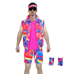 80s Workout Costume Pink Cosplay Clothes With Visor Kids And Adults Roller Blade Costume -Children Toys Sale ken cosplay outfit 2 a7bdf775 0a22 4499 8c56 a56a0f87970c