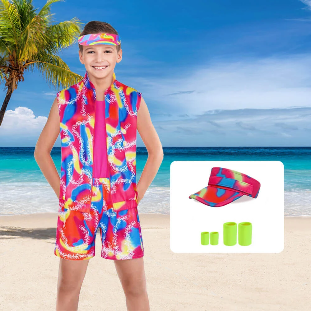 Kids Roller Skater Outfit Boys And Girls 80s Retro Workout Halloween Costume 2 Kids Roller Skater Outfit Boys And Girls 80s Retro Workout Halloween Costume - Image 2