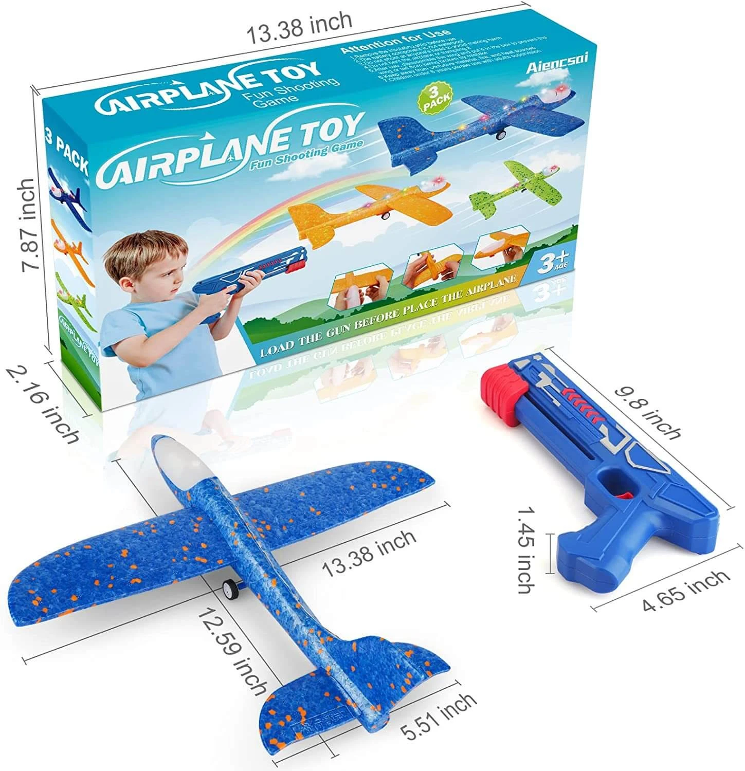 Airplane Launcher Toys 2 Flight Modes LED Foam Glider Kids Catapult Plane For Boys And Girls 7 Airplane Launcher Toys 2 Flight Modes LED Foam Glider Kids Catapult Plane For Boys And Girls - Image 7