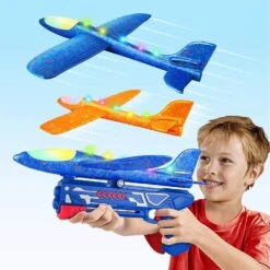 Airplane Launcher Toys 2 Flight Modes LED Foam Glider Kids Catapult Plane For Boys And Girls 15 Airplane Launcher Toys 2 Flight Modes LED Foam Glider Kids Catapult Plane For Boys And Girls -Children Toys Sale kids airplane launcher toys 2