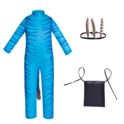 Kids Neytiri Costume Halloween Cosplay Jumpsuit With Headwear And Apron
