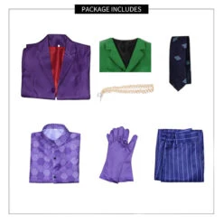 Kids Guason Costume Purple Joker Cosplay Outfit Halloween Overcoat Full Set For Boys -Children Toys Sale kids batman dark knight joker costume 5
