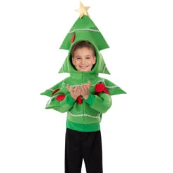 Children Toys Sale 23 Kids Christmas Tree Hoodie Zip Up Jacket Cute Sweatshirt For Christmas Party