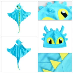 Kids Dragon Cloak With Hat Mask 3pcs Dinosaur Cosplay Costume Cape For Halloween Party -Children Toys Sale kids dinosaur cloak costume 2