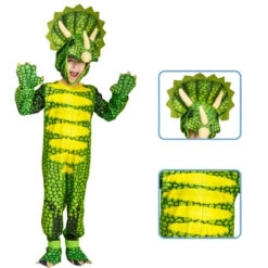 Kids Triceratops Costume Jurassic Tyrannosaurus Rex Dress Fancy Dinosaur Outfit For Halloween Party -Children Toys Sale kids dinosaur costume for Halloween 6