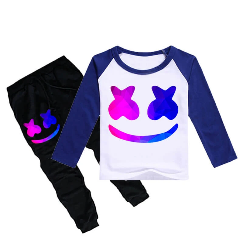 Boys Girls DJ Marshmallo Costume Smile Face Casual Tops And Pants 2pcs Sweatshirt Suit For Kids 5 Boys Girls DJ Marshmallo Costume Smile Face Casual Tops And Pants 2pcs Sweatshirt Suit For Kids - Image 5