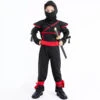 Kids Ninja Costume Black Outfit For Halloween Dress Up Party 2-8T