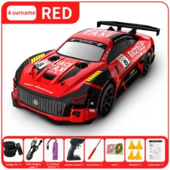 Kids Remote Control Drift Car 4WD RC Drift Stunt Car With LED Lights Glow, 14KM/H High-Speed, RC Toy Cars For Boys 4 5 6 7 8 9 10 -Children Toys Sale kids rc drift car 2