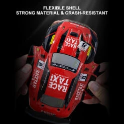 Kids Remote Control Drift Car 4WD RC Drift Stunt Car With LED Lights Glow, 14KM/H High-Speed, RC Toy Cars For Boys 4 5 6 7 8 9 10 -Children Toys Sale kids rc drift car 5