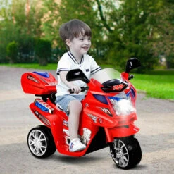 6V Electric Ride-on Motorcycle Kids 3 Wheels Ride On Car With Music, Horn And Headlights -Children Toys Sale kids ride on 3 wheels motorcycle 11