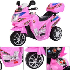 6V Electric Ride-on Motorcycle Kids 3 Wheels Ride On Car With Music, Horn And Headlights -Children Toys Sale kids ride on 3 wheels motorcycle 15