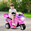 6V Electric Ride-on Motorcycle Kids 3 Wheels Ride On Car With Music, Horn And Headlights