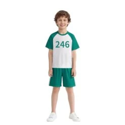 Kids Players Costume Game Cosplay Green T-shirt And Shorts 2pcs Suit For Boys Girls -Children Toys Sale kids squid game costume 9 b35c4133 a7e1 431a 80d7 c3b76ce50598