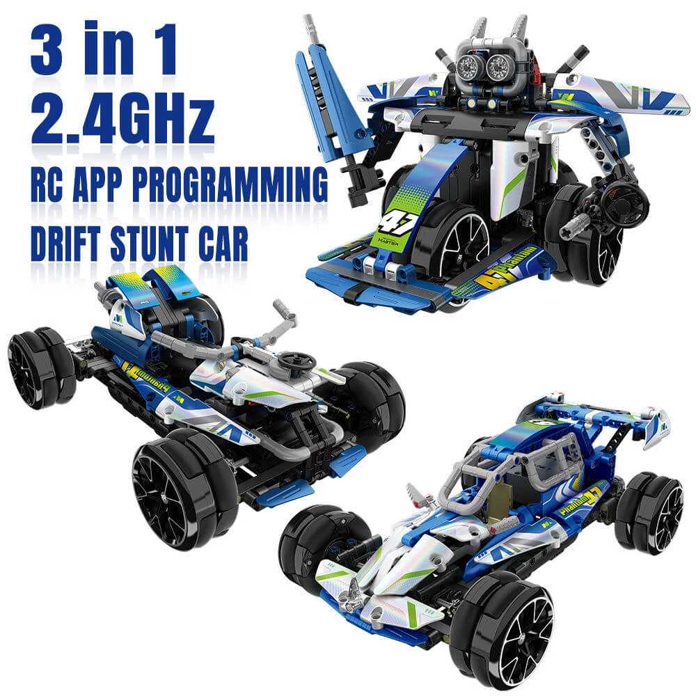3 In 1 STEM RC Robot Car Building Blocks DIY Kit 4WD Remote Control APP Programming Drift Robot Car 9 3 In 1 STEM RC Robot Car Building Blocks DIY Kit 4WD Remote Control APP Programming Drift Robot Car - Image 9
