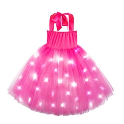 Kids Light-up Cowgirl Dress Fancy Barbara LED Tutu Dress Girls Dress Up Cosplay Costumes -Children Toys Sale light up barbie dress 7