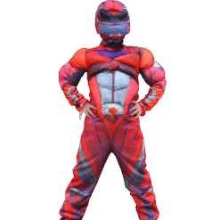 Kids Red Ranger Costume Boys Girls Classic Muscle Halloween Outfit 4-8 Years -Children Toys Sale main 01