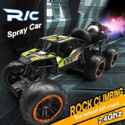 6 Wheels RC Car Alloy 2.4G Climbing Off-road Vehicle Spray Racing Car With Light 10 6 Wheels RC Car Alloy 2.4G Climbing Off-road Vehicle Spray Racing Car With Light -Children Toys Sale main 01 5123c80f 4add 4c28 8685 43be38154981
