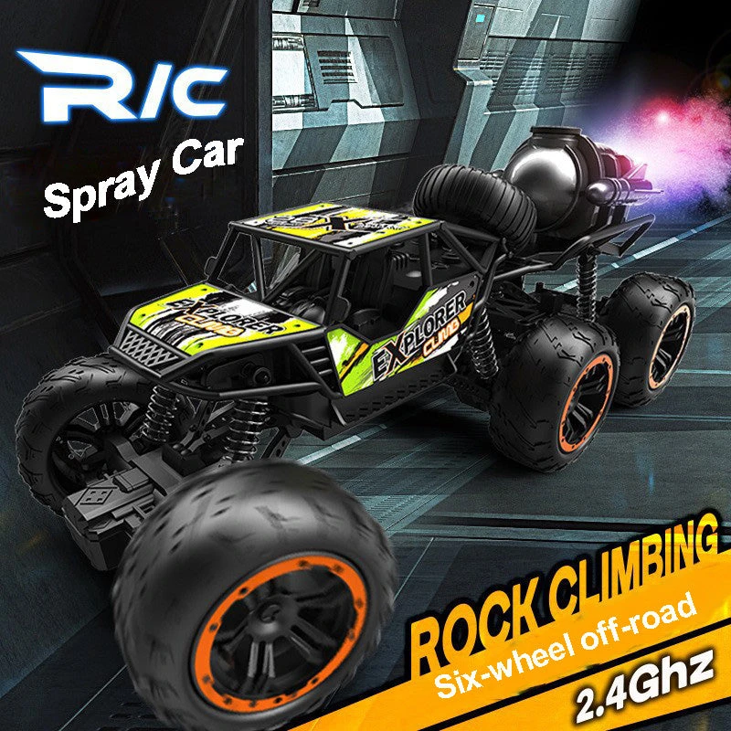 6 Wheels RC Car Alloy 2.4G Climbing Off-road Vehicle Spray Racing Car With Light 3 6 Wheels RC Car Alloy 2.4G Climbing Off-road Vehicle Spray Racing Car With Light - Image 3