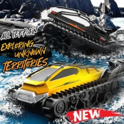 2.4G Amphibious RC Tank All-terrain Tracked Tank Waterproof Dual Control Armored Car 14 2.4G Amphibious RC Tank All-terrain Tracked Tank Waterproof Dual Control Armored Car -Children Toys Sale main 01 9f19edab 3fb9 408b a322 403d940137cc