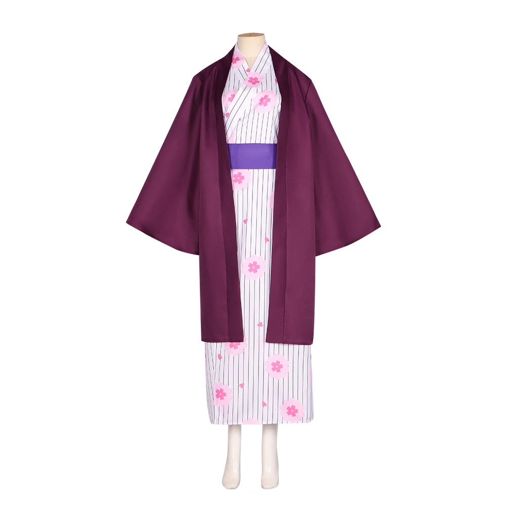 Adult Mitsuri Cosplay Costume Kimono Outfit Halloween Carnival Uniforms For Women 2 Adult Mitsuri Cosplay Costume Kimono Outfit Halloween Carnival Uniforms For Women - Image 2