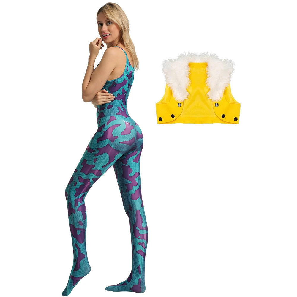 Women Mina Ashido Costume Mina Jumpsuit With Vest Halloween Carnival Suit 1 Women Mina Ashido Costume Mina Jumpsuit With Vest Halloween Carnival Suit