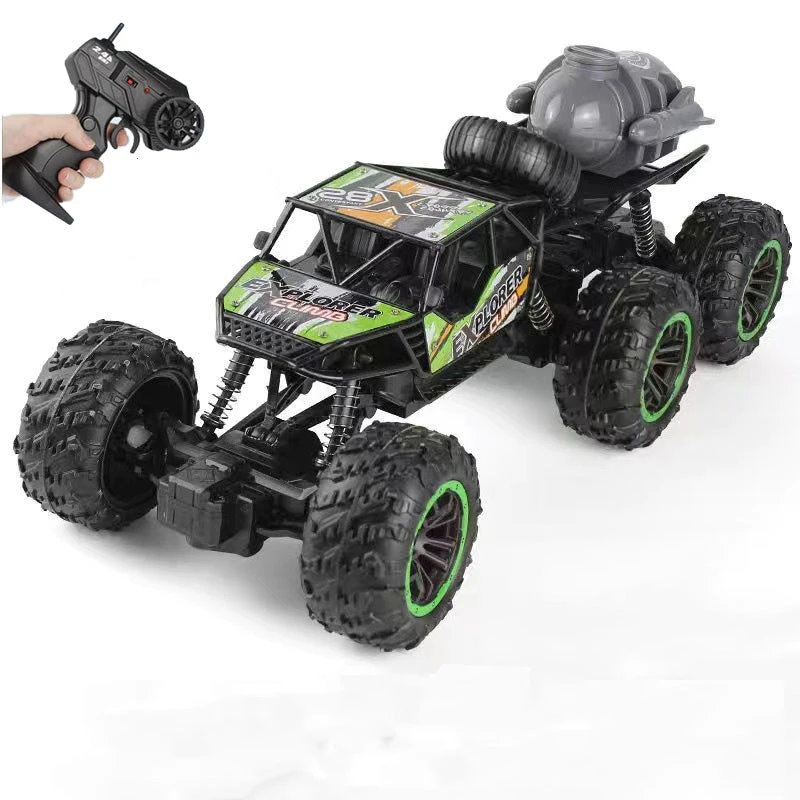 6 Wheels RC Car Alloy 2.4G Climbing Off-road Vehicle Spray Racing Car With Light 2 6 Wheels RC Car Alloy 2.4G Climbing Off-road Vehicle Spray Racing Car With Light - Image 2