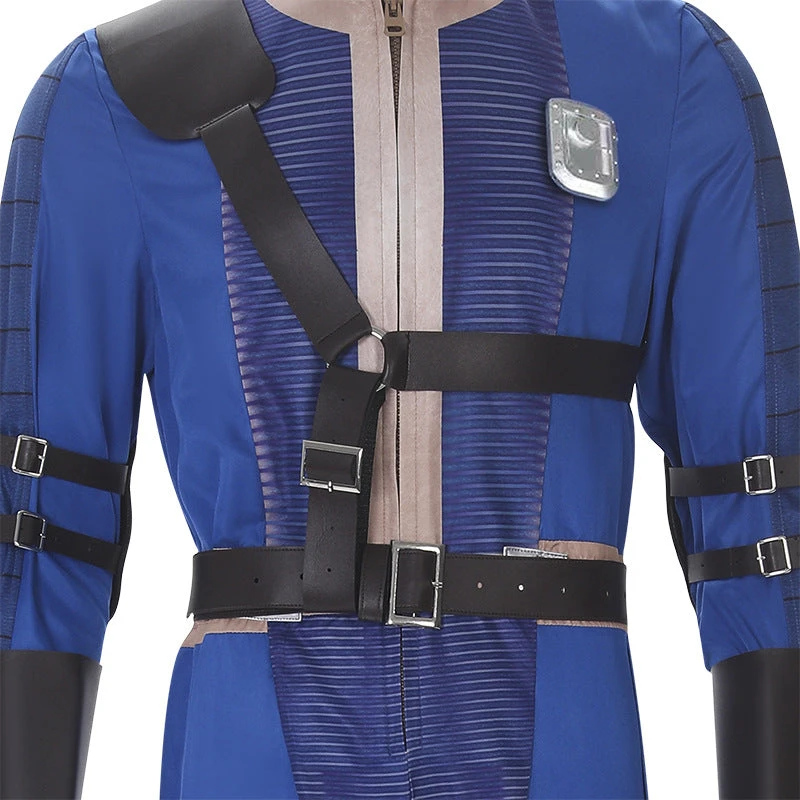 Fallout Vault 33 Costume Lucy Cosplay Outfit Blue Uniform Halloween Party Suit 8 Fallout Vault 33 Costume Lucy Cosplay Outfit Blue Uniform Halloween Party Suit - Image 8