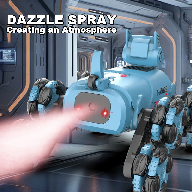 Kids RC Robot 2.4G Electric Robot Dog Eight-wheel Stunt Car Dual Control Spray Car Toys 7 Kids RC Robot 2.4G Electric Robot Dog Eight-wheel Stunt Car Dual Control Spray Car Toys - Image 7