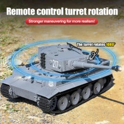 1/24 Remote Control Tank 2.4G Infrared Battle RC Tank 1080° Turret Rotates With Metal Track -Children Toys Sale main 04 bd106370 417e 443e a0f1 25c9d3f811ec