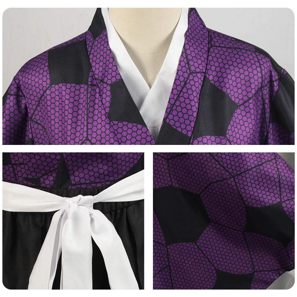 Adult Kokushibo Costume Kimono Outfit Uniform Set For Halloween Party 5 Adult Kokushibo Costume Kimono Outfit Uniform Set For Halloween Party - Image 5